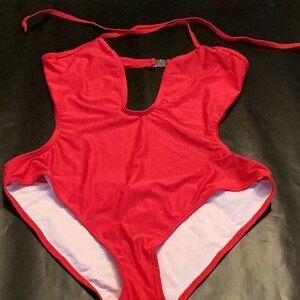 Boohoo Red Apparel bathing suit.